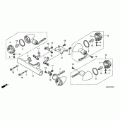 Схема вузла: Поворотники для Honda VT750 Shadow Aero