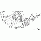 Схема узла: Правая крышка картера для Honda CBR600 CBR600F