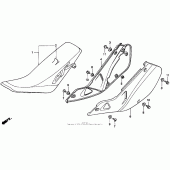 Схема узла: Сиденье для Honda CR250