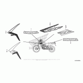 Схема вузла: Mark + Stripe для Honda CRF250 CRF250L