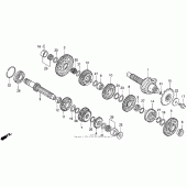 Схема узла: Трансмиссия для Honda CB750 Nighthawk