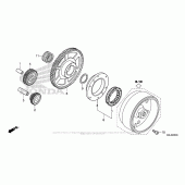 Схема вузла: Привід стартера для Honda NC700