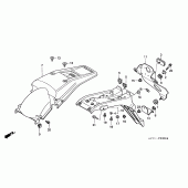 Схема узла: Заднее крыло (XR400RY,1,2,3-ED) для Honda XR400