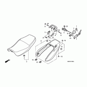 Схема узла: Сиденье и Боковой обтекатель для Honda CB750 Seven Fifty