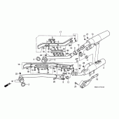 Схема вузла: Вихлопна система (VT1100CS / CT) для Honda VT1100 Shadow