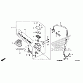 Схема вузла: Передній гальмівний циліндр для Honda CRF250 CRF250L