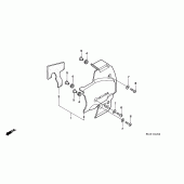 Схема вузла: Left бічна накладка для Honda CB1000 CB1000F
