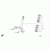 Схема узла: Рулевая траверса для Honda CBF150