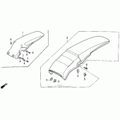 Схема узла: Заднее крыло для Honda CR250