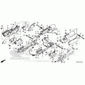 Схема вузла: Вихлопна система для Honda GL1800 Gold Wing Valkyrie