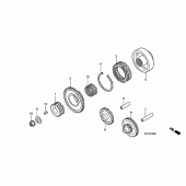 Схема вузла: Привід стартера для Honda XL125 Varadero