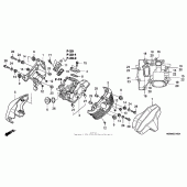 Схема вузла: Перед. головка циліндра cover для Honda VTX1300