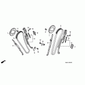 Схема узла: Цепь ГРМ и Натяжитель и Успокоитель для Honda XL600 Transalp