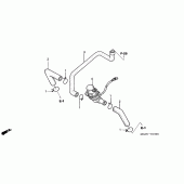 Схема вузла: Система індукції повітря для Honda CBR1100XX Blackbird