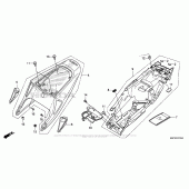 Схема вузла: Заглушка сидіння для Honda CBR600 CBR600RR