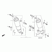 Схема узла: Задний амортизатор для Honda VTX1300