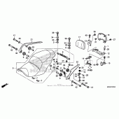 Схема узла: Сиденье для Honda GL1800 Gold Wing F6B Bagger