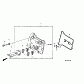 Схема вузла: Клапанна кришка для Honda FJS400 Silver Wing