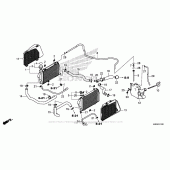 Схема вузла: Радіатор для Honda GL1800 Gold Wing Valkyrie