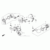 Схема вузла: Turn signal (2) для Honda GL1500 Valkyrie Tourer