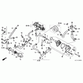 Схема вузла: Водяний насос для Honda FSC600 Silver Wing