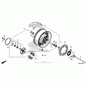 Схема вузла: Заднє колесо для Honda CTX1300