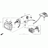 Схема вузла: Headlight unit для Honda XR250