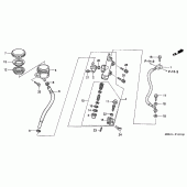 Схема вузла: Rr. гальмівний циліндр (NT650V2 / 3/4/5) для Honda NT650 Deauville