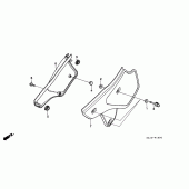 Схема узла: Боковой обтекатель для Honda XR250