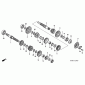 Схема вузла: Трансмісія для Honda CBF250