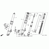 Схема вузла: Вилка передньої осі для Honda CBR900RR CBR919RR Fireblade