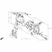 Схема узла: Передний тормозной суппорт для Honda CR250