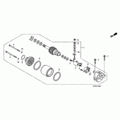 Схема вузла: Стартер електричний для Honda CBF125