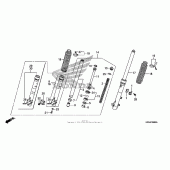 Схема вузла: Вилка передньої осі для Honda CRF230 CRF230F