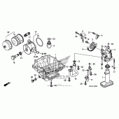 Схема узла: Масляный насос & Поддон для Honda CBR600 CBR600RR