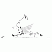 Схема вузла: Педаль (Лапка) для Honda VFR800 Interceptor