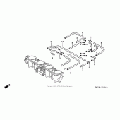 Схема вузла: Throttle body (tubing) для Honda CBR900RR CBR954RR Fireblade
