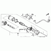 Схема вузла: Стартер електричний для Honda VT1100 Shadow Sabre