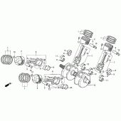 Схема узла: Коленчатый вал для Honda VF750 Magna
