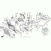 Схема узла: Радиатор для Honda VF750 Magna