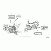 Схема вузла: Інформаційні наклейки для Honda VT750 Shadow Spirit