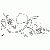 Схема узла: Ручка руля & Пульт управления рулевой & Тросики ( 01- 06) для Honda CBR600 CBR600F4i