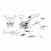 Схема узла: Mark + stripe (1) для Honda CBR600 CBR600RR