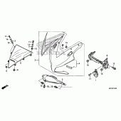 Схема вузла: Передній обтічник для Honda CBR1000 CBR1000RR Fireblade