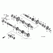 Схема вузла: Трансмісія для Honda XR400