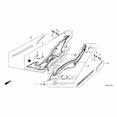 Схема вузла: Бічний обтічник для Honda CBR650F
