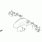 Схема вузла: Переднє крило для Honda CBR600 CBR600F Smokin Joe s Edition