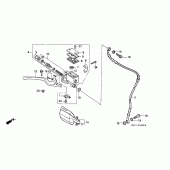 Схема вузла: Передній гальмівний циліндр для Honda XR600