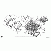Схема вузла: Головка циліндра для Honda CBR500 CBR500R