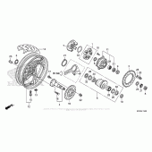 Схема вузла: Заднє колесо для Honda CB1000 CB1000R